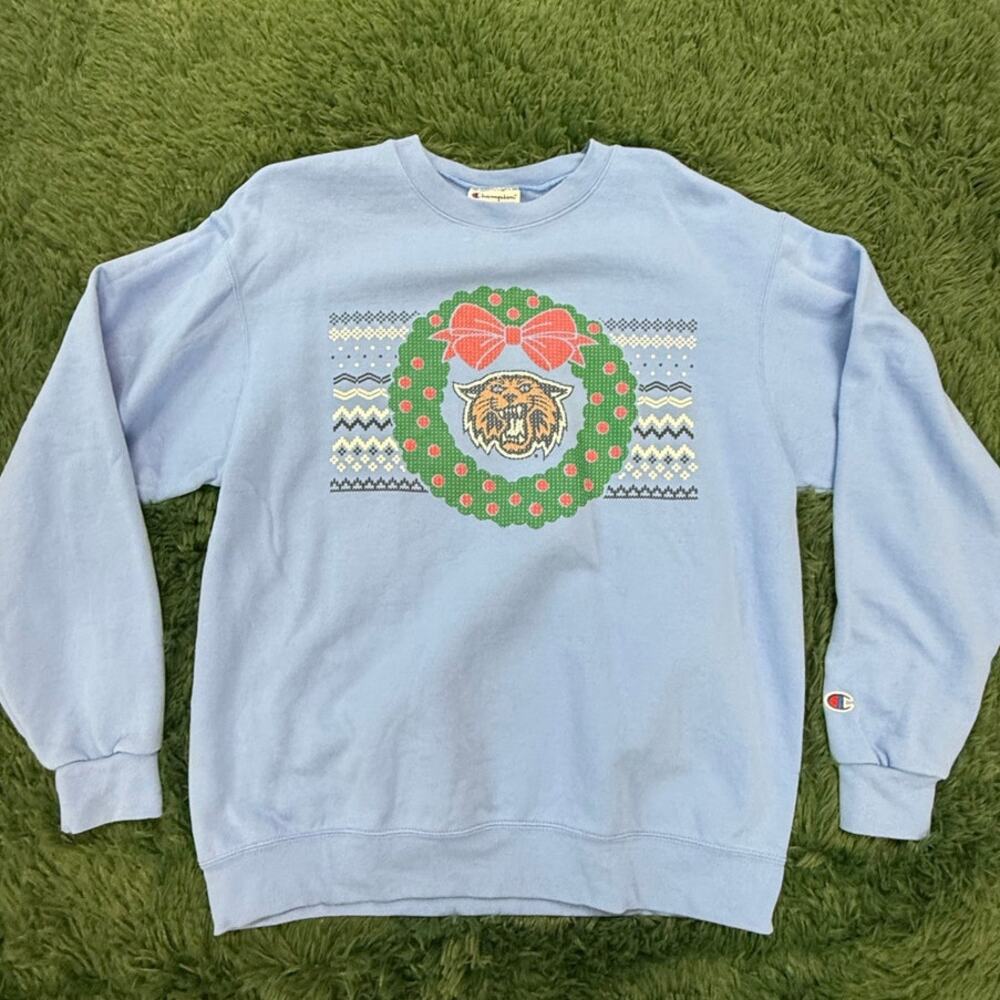 Villanova University Large Blue Holiday Sweatshirt Christmas Unisex NCAA